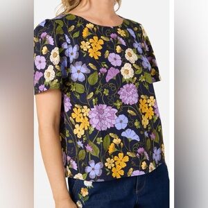 BNWT Princess Highway Floral Grasshoper SS Tie Back Top